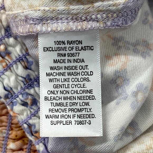 Arizona Womens Patchwork Floral Jumpsuit with Spaghetti Straps Sz XXL - Picture 7 of 8